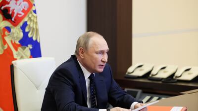 Russian President Vladimir Putin spoke to France's President Emmanuel Macron and Germany's Chancellor Olaf Scholz on Saturday. EPA