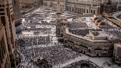 Muslim pilgrims at the Grand Mosque in Makkah. AFP