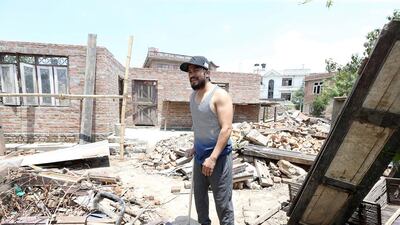 The April Nepal earthquake left cricketer Subash Pradhan with a broken home and body – but also a resolve to fight back from the hip injury and resurrect his career. Pawan Singh / The National