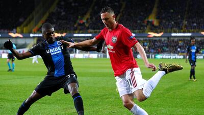 Manchester United's Nemanja Matic during the match against Club Brugge. Reuters