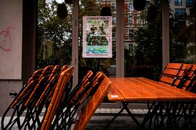German restaurants are closed except for take away orders. AFP