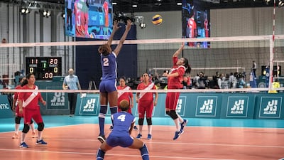 Botswana vs Peru volleyball match.