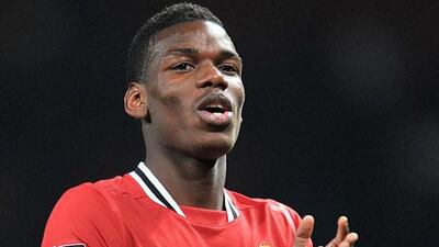 Paul Pogba in action for Manchester United before his controversial move to Juventus.