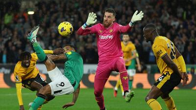 Newcastle United's Callum Wilson score their first goal of the game. AFP
