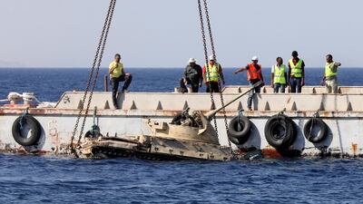 A tank is sunk. Reuters