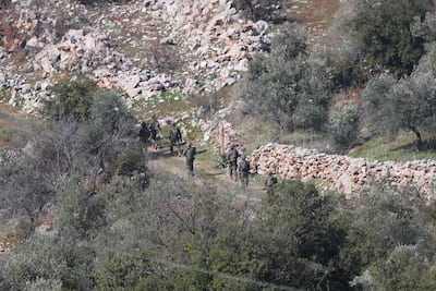 Israeli soldiers in Kfarshouba. AFP