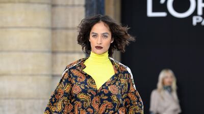 Alanna Arrington walks the runway during the L'Oreal Paris show as part of Paris Fashion Week on September 28, 2019. Getty Images
