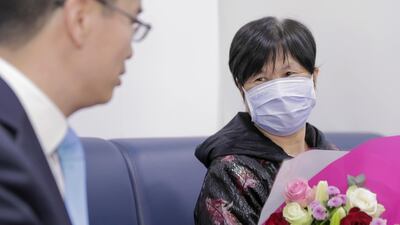 Liu Yujia, 73, the first woman to have coronavirus in the UAE recovers from the disease. Wam