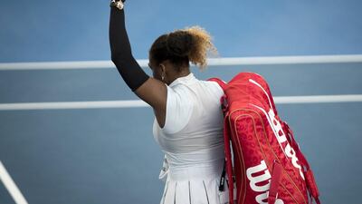 Serena Williams waves as she leaves the court following her second-round loss to Madison Brengle at the ASB Classic tennis tournament in Auckland, New Zealand on January 4, 2017. Dean Purcell / AP