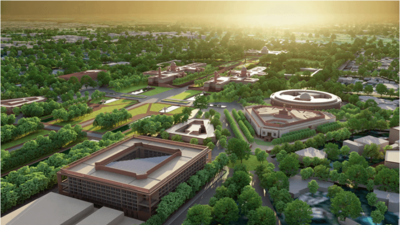 The new parliament building is spread across 65,000 square metres