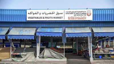 The closed Vegetables and Fruit Market on the first day of the UAE cleaning campaign.