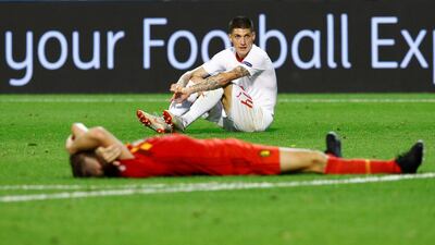 Switzerland's Steven Zuber after the match. Reuters