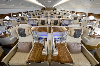 Business class has 18 additional seats in the new A380 plane. Photo: Emirates
