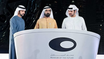 Sheikh Mohammed bin Rashid officially opens Museum of the Future. Photo: Government of Dubai Media Office