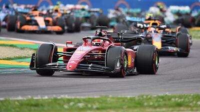 Ferrari's Charles Leclerc in action during the sprint race at Imola. AFP