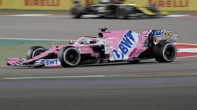 Racing Point driver Sergio Perez was the surprise winner of the Sakhir GP. AP