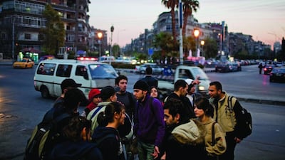 The project's first prospective students in 2010 in Damascus, before the Syrian civil war had erupted. Ivor Prickett