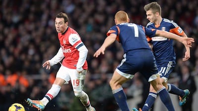 Left midfield: Santi Cazorla, Arsenal. Doubled his tally for the season with a pair of well-taken goals to see off Fulham on Saturday. Andy Rain / EPA