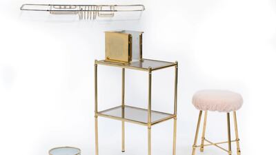 A set of Paris Ritz bathroom furniture and accessories, with an estimated sale value of $360-$600. Photo courtesy: Artcurial