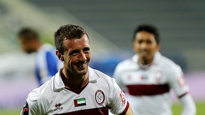 Damian Diaz’s second goal of the night was the highlight against Al Nasr. Satish Kumar / The National