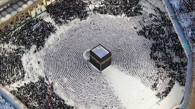 Worshippers around the Kaaba during Ramadan as captured from the Clock Towers complex in Makkah. All photos: AFP