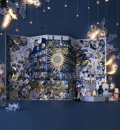 Miniature Dior products are yours for the taking with this artsy Advent calendar designed by artist Alice Shirley Photo: Dior