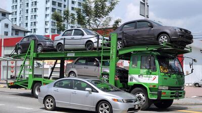 9. KUALA LUMPUR, Malaysia - 608 passenger cars per 1,000 inhabitants. Saeed Khan / AFP