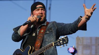 Lee Brice performs during the final day of Stagecoach. Mike Blake / Reuters