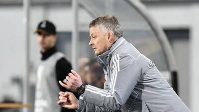 Manchester United manager Ole Gunnar Solskjaer during the comprehensive victory. AP