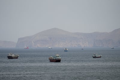 Ships and boats in the Strait of Hormuz last month. Reuters