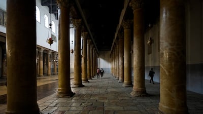 Visitors to the Church of the Nativity, traditionally believed to be the birthplace of Jesus, on Christmas Eve. AP Photo