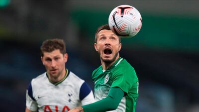 Maccabi's Nikita Rukavytsya in action. EPA