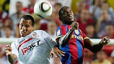 Luis Fabiano, left, the Sevilla striker, heads Tottenham's wanted list.