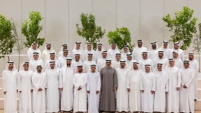 Sheikh Mohamed hosted the lunch at Erth Abu Dhabi