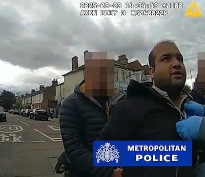 The moment Amir Muhammad Khadikhel was arrested. Photo: Metropolitan Police
