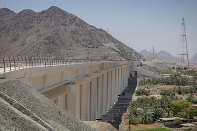 Al Bithnah Bridge, a key landmark in the Etihad Rail network. Antonie Robertson / The National