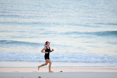 An early morning run on Saadiyat Beach. Photo: The National