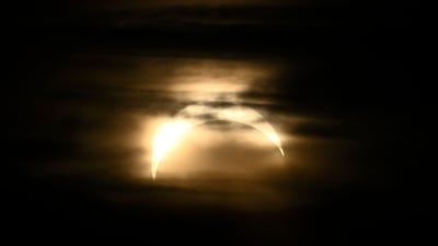 Through the clouds in Stockholm, Sweden. AFP