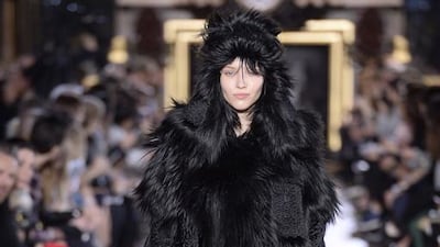 A faux-fur coat from Stella McCartney