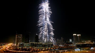 Colourful fireworks mark the opening of the Burj Khalifa in Dubai on January 4, 2010. Paulo Vecina / The National