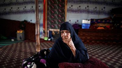 An indiginous Sahrawi woman sits inside her tent in Tifariti, Western Sahara. Zohra Bensemra / Reuters