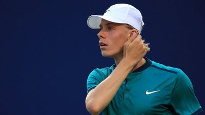 Denis Shapovalov of Canada prepares to serve against Nick Kyrgios of Australia during Day 1 of the Toronto Masters at the Aviva Centre on July 25, 2016 in Toronto, Ontario, Canada. Vaughn Ridley / Getty Images / AFP