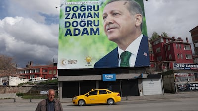 Turkish President Recep Tayyip Erdogan's support has been eroded by a cost-of-living crisis and his government's quake response. AFP