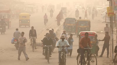Pollution surged to unsafe levels in Delhi this week as cities in India and Pakistan were shrouded in smog. EPA