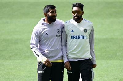 Jasprit Bumrah, left, will be carrying the bowling burden once again. Getty Images