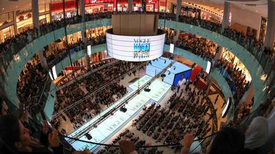 The catwalk show during the Vogue Fashion Dubai Experience at The Dubai Mall last year. Courtesy Emaar / The Dubai Mall