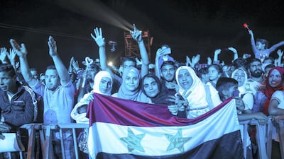 Assi El Hallani performs at Mawazine Festival in Rabat, Morocco on June 22, 2019. Courtesy Mawazine Festival.