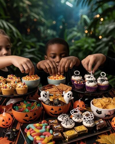 Halloween-themed food at the indoor rainforest's overnight camp. Photo: The Green Planet