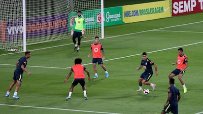 Brazil training in Abu Dhabi. AP