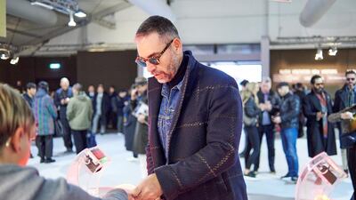 Look 10: Wool over denim is unusual but cool. Photo: AKAstudio